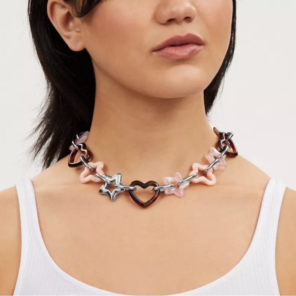 🦋💗Coach Heart Butterfly Link Necklace - Picture 2 of 5